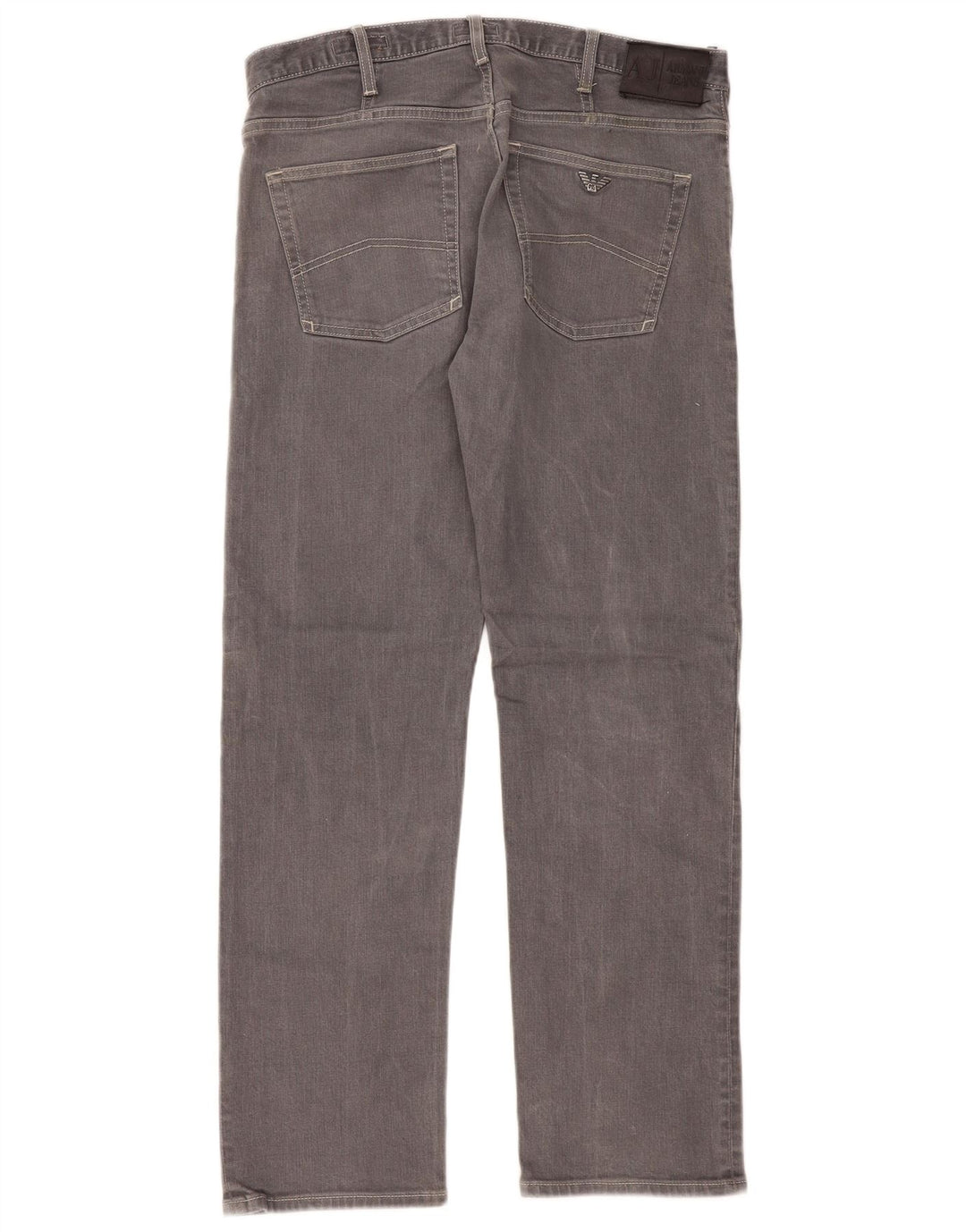 Damskie jeansy Armani Regular Straight W34 L32 Szara bawełna