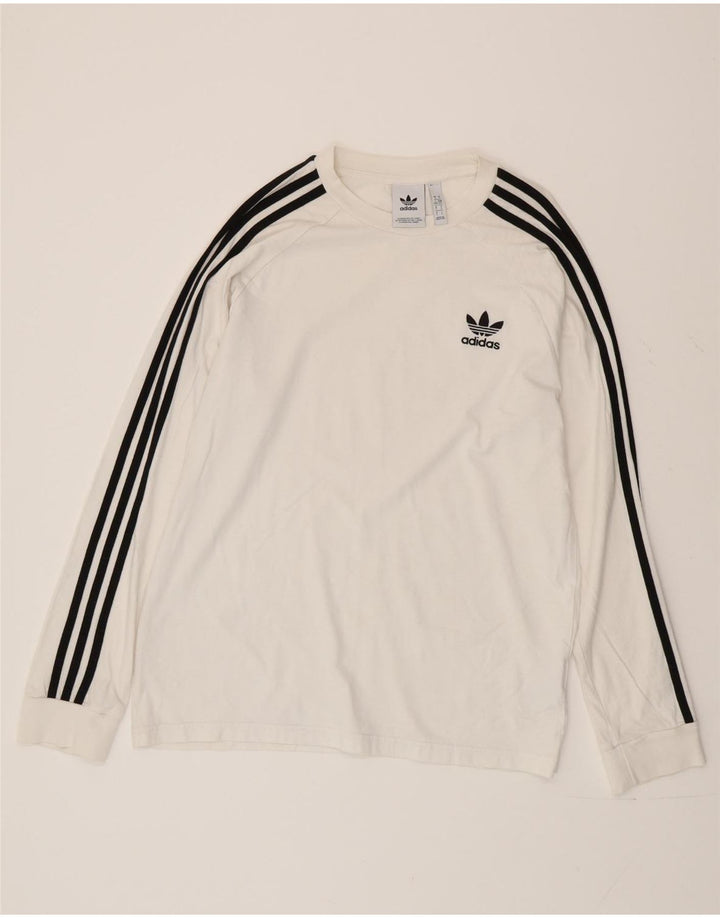 Męska koszulka Adidas z długim rękawem, duża, biała, bawełniana
