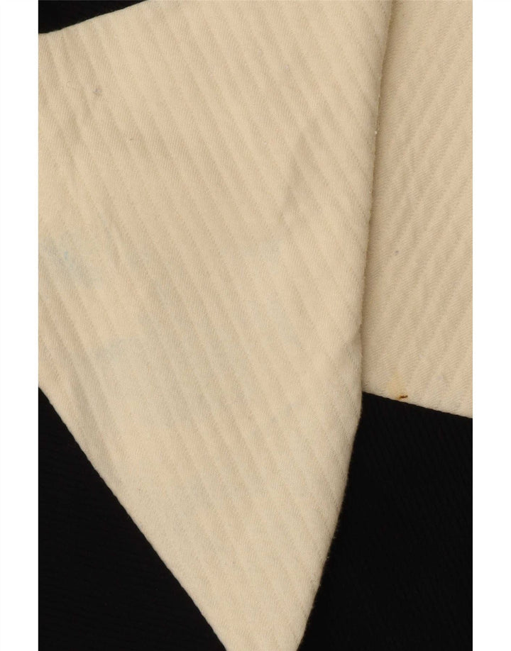 Damska bluzka oversize Zara Top UK 10, mała czarna, bawełniana w bloki kolorów