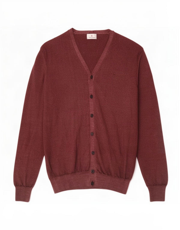 Conte of Florence Męski sweter kardigan 3XL Burgundowa wełna
