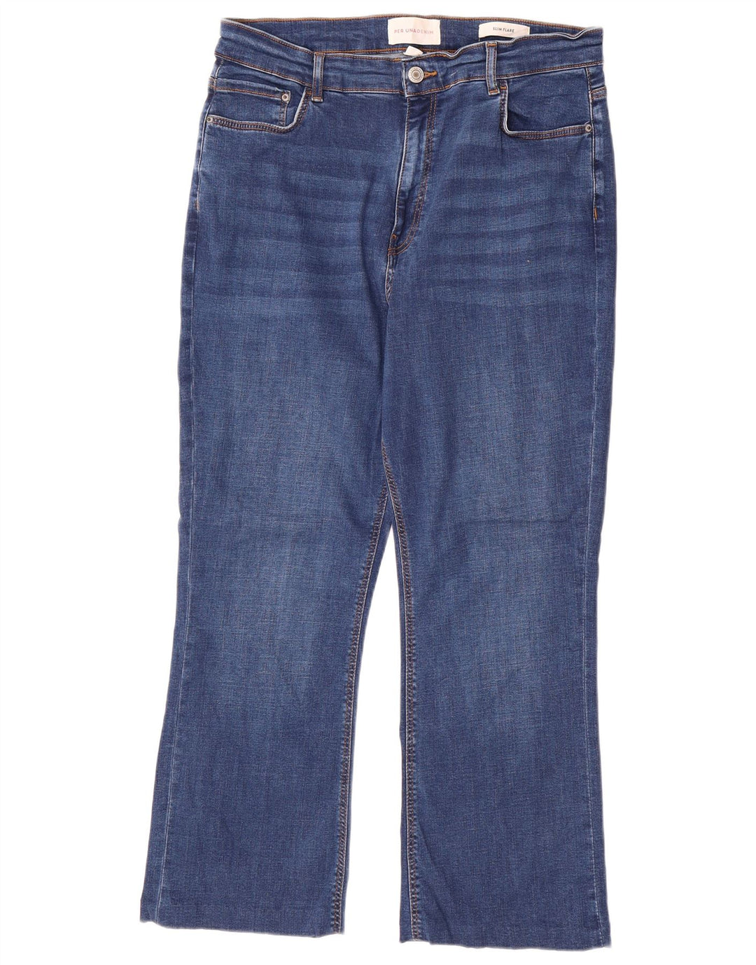 Marks & Spencer Damskie Crop Slim Flared Jeans UK 16 Large W32 L25 Niebieski