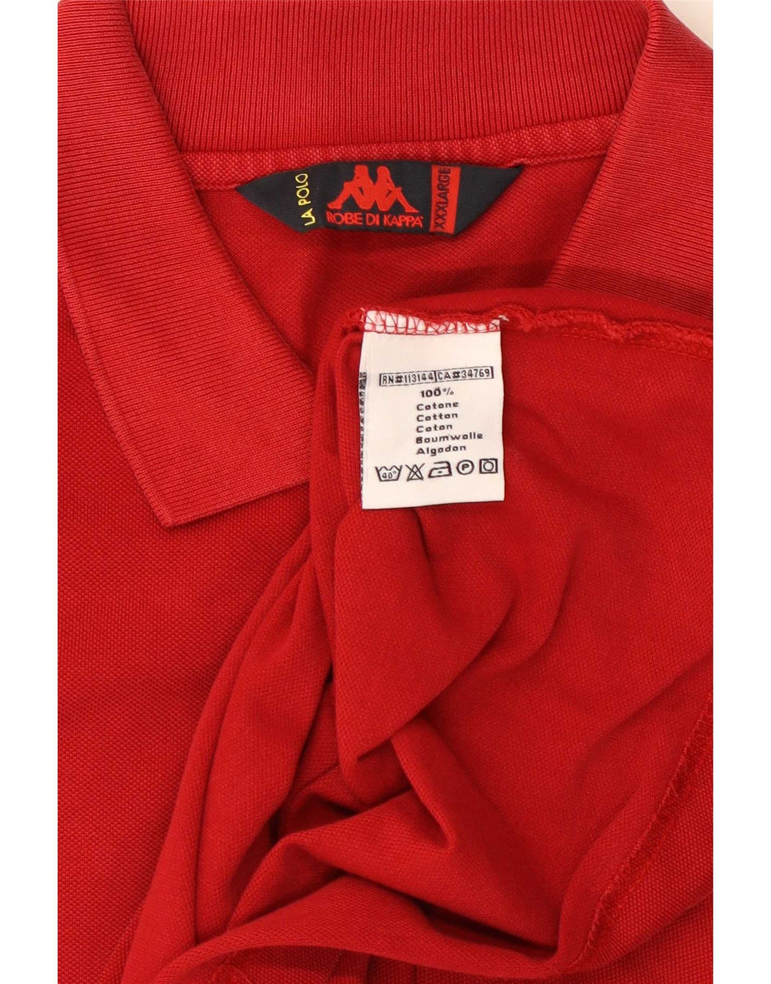 Męska koszulka polo Kappa 3XL czerwona bawełniana