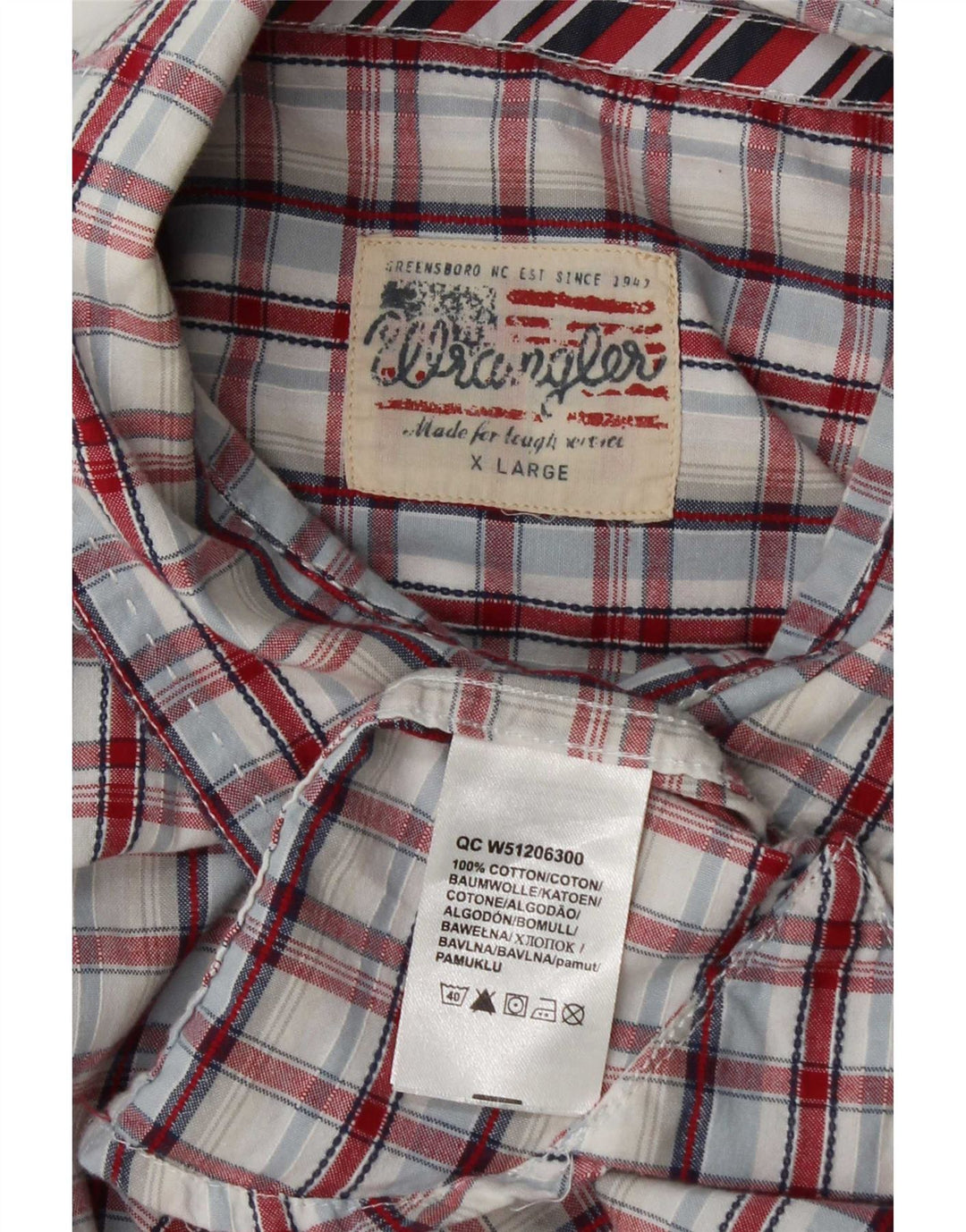 Wrangler Męska koszula z krótkim rękawem XL, wielokolorowa, bawełniana w kratę