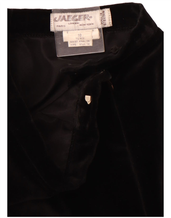 JAEGER Damska spódnica maxi z wysokim stanem UK 10 Small W24 Czarna bawełna