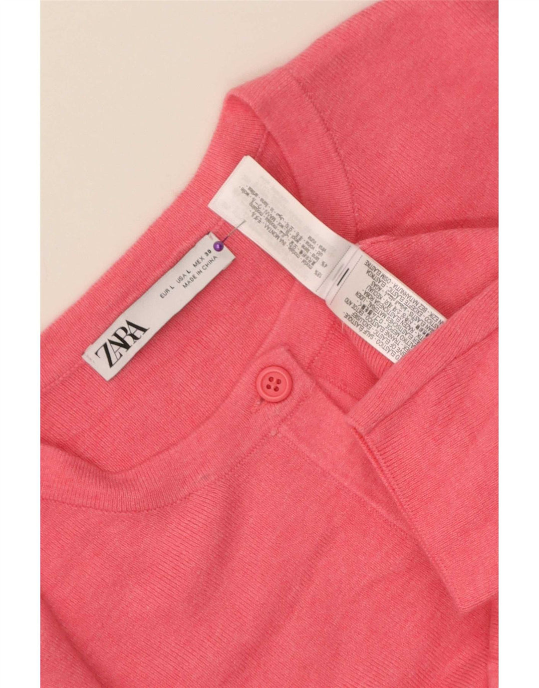 Sweter damski Zara UK 14, duży, różowy, modal