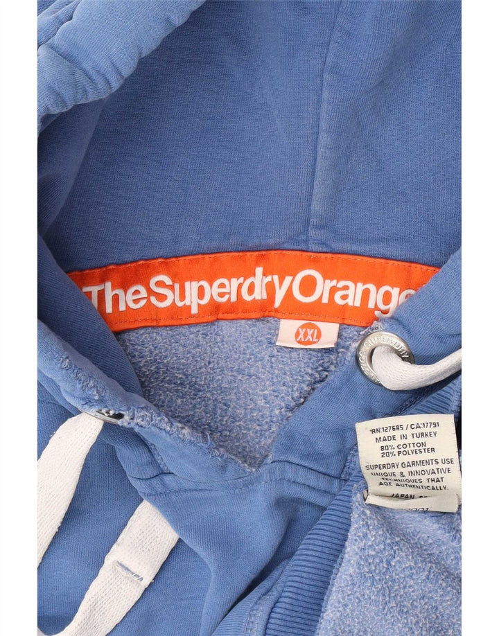 Męski sweter z kapturem Superdry 2XL, niebieski, bawełniany
