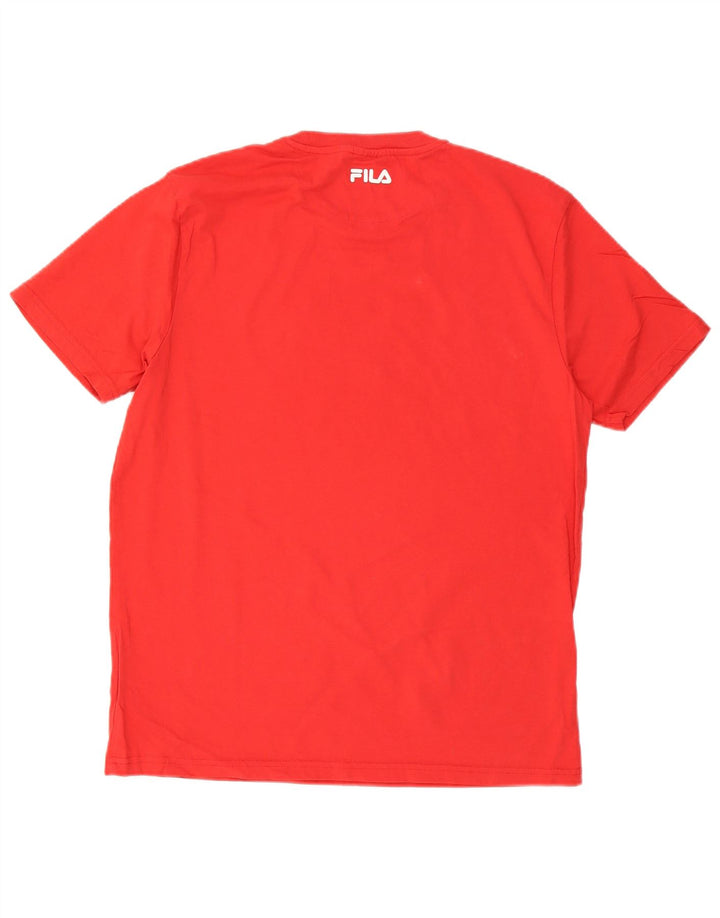 Męski T-shirt z grafiką Fila, XL, czerwony