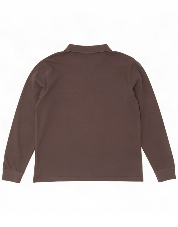 Męska koszulka polo z długim rękawem Benetton XL, szara bawełna