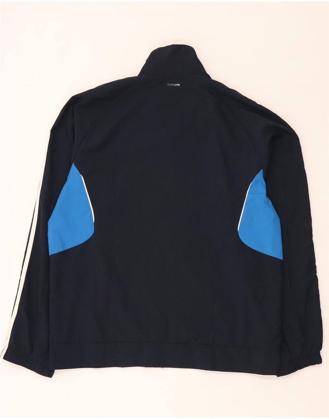 Adidas Męska kurtka dresowa Climalite Top Jacket, duża, granatowa, z blokami kolorów