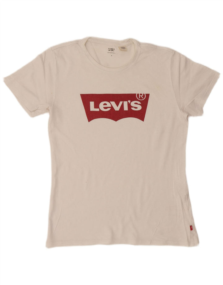 Męski T-shirt z grafiką Levi's, mały, biały