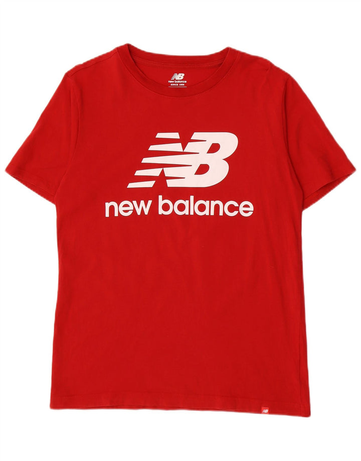 Męski T-shirt New Balance z grafiką, średni czerwony