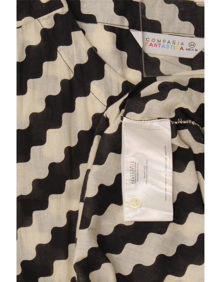 Sukienka damska COMPANIA FANTASTICA UK 14, średnia, czarna bawełna w paski