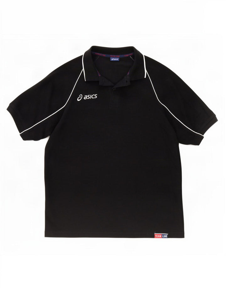 Męska koszulka polo Asics XL, czarna, bawełniana
