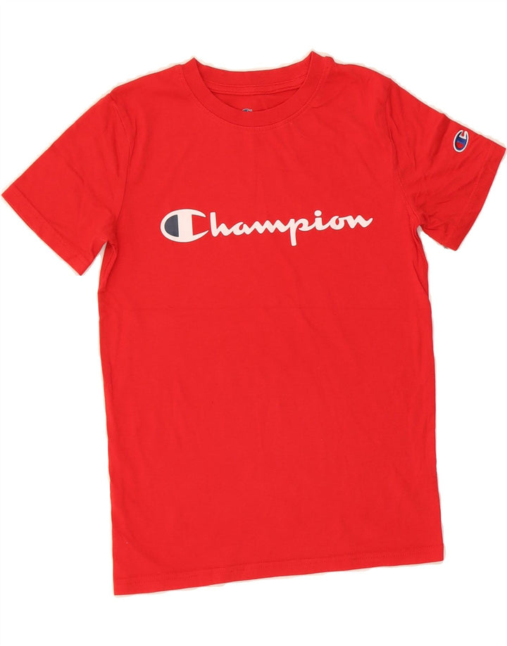 CHAMPION Boys Graphic T-Shirt Top 9-10 Years Medium  Red Cotton Vintage Champion and Second-Hand Champion from Messina Hembry 