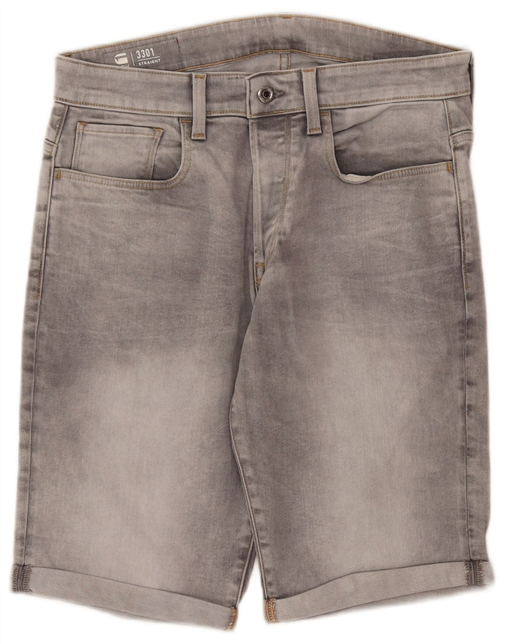 Męskie spodenki jeansowe G-Star 3301 W31 Średnioszare bawełniane