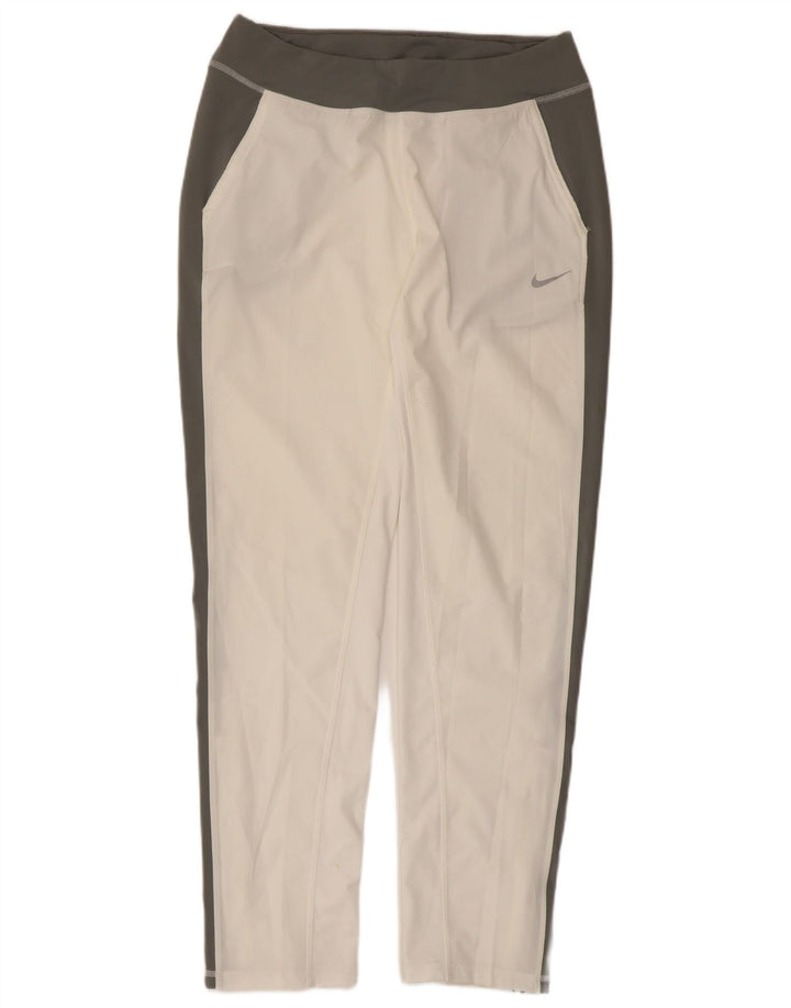 Damskie spodnie dresowe Nike Dri Fit UK 14 w kolorze średniej bieli