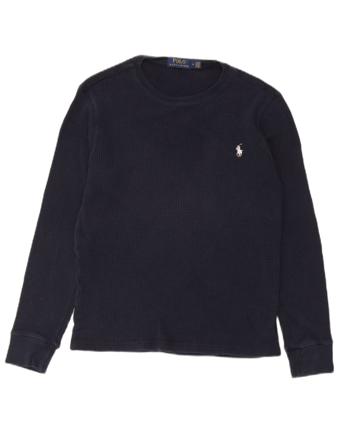 Koszulka męska Polo Ralph Lauren z długim rękawem, średnia, granatowa, bawełniana