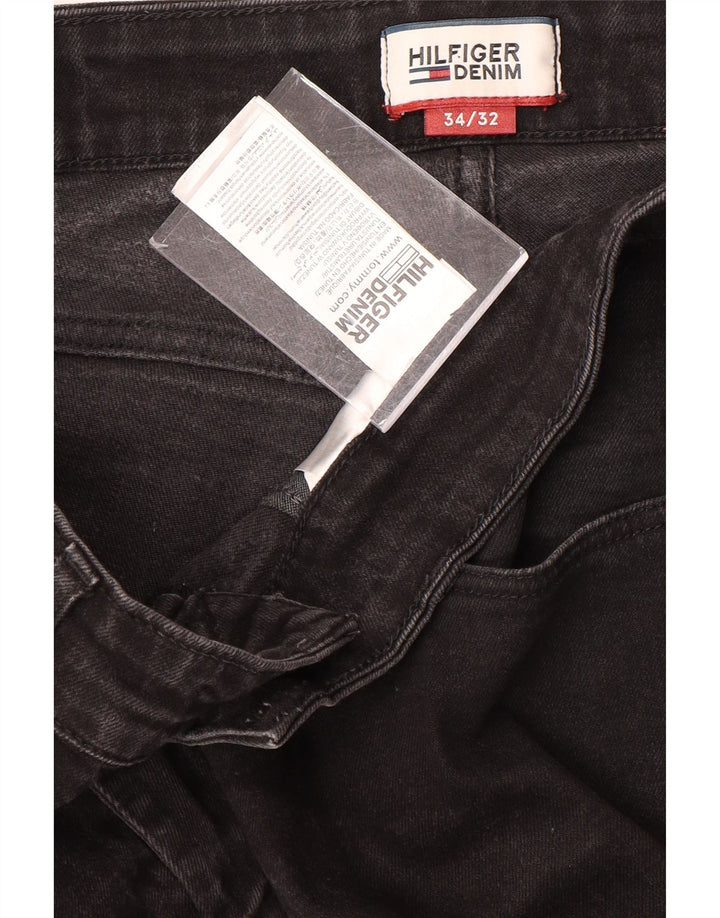 TOMMY HILFIGER Męskie jeansy Scanton Slim W34 L32 Czarne bawełniane