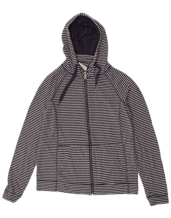 Damski sweter z kapturem i zamkiem Mountain Warehouse UK 14, duże granatowe paski