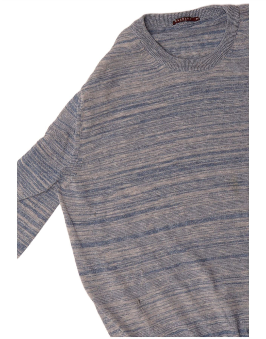 CARRERA Męski sweter z okrągłym dekoltem, bawełniany w średnie niebieskie paski
