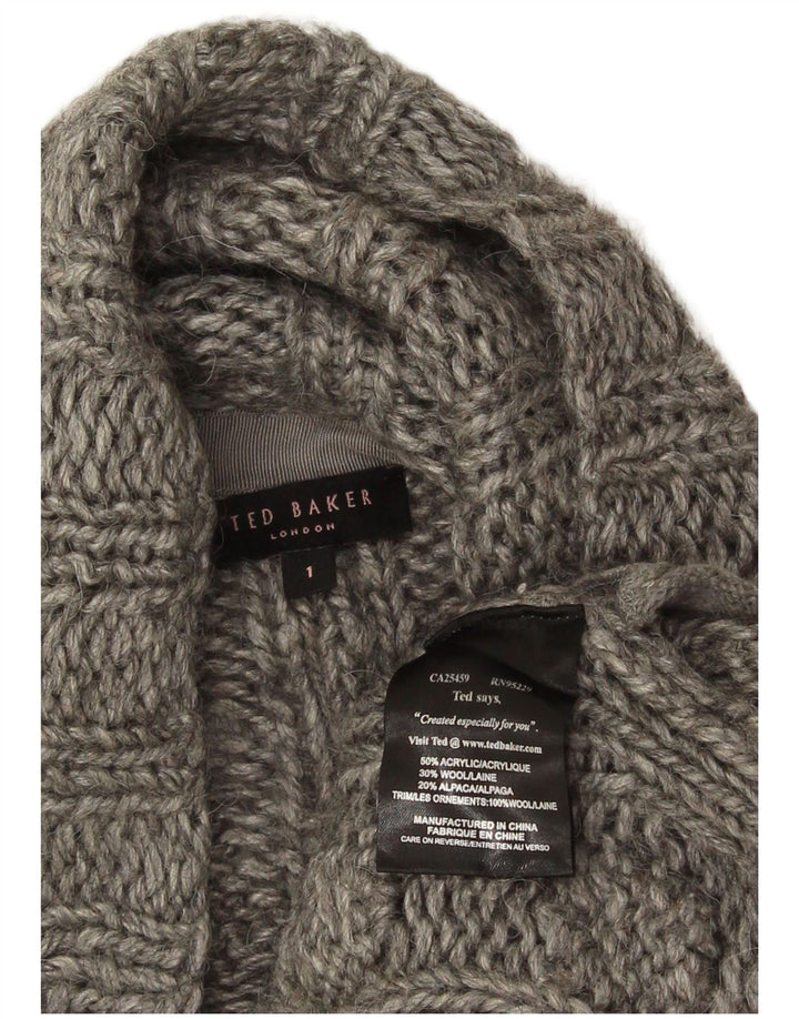 Damski sweter oversize Ted Baker, rozmiar 1 XS, szary akryl