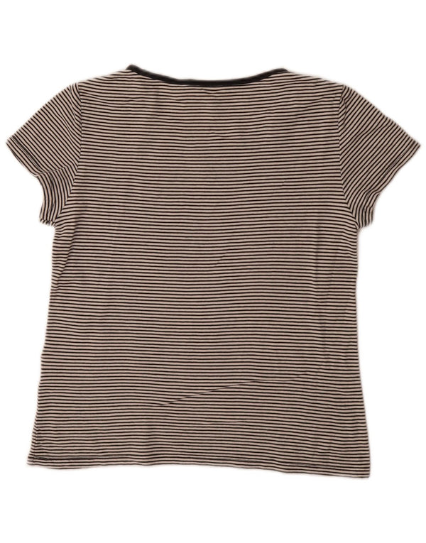 Damski t-shirt Levi's Crop Top UK 14, duży, czarny w prążki