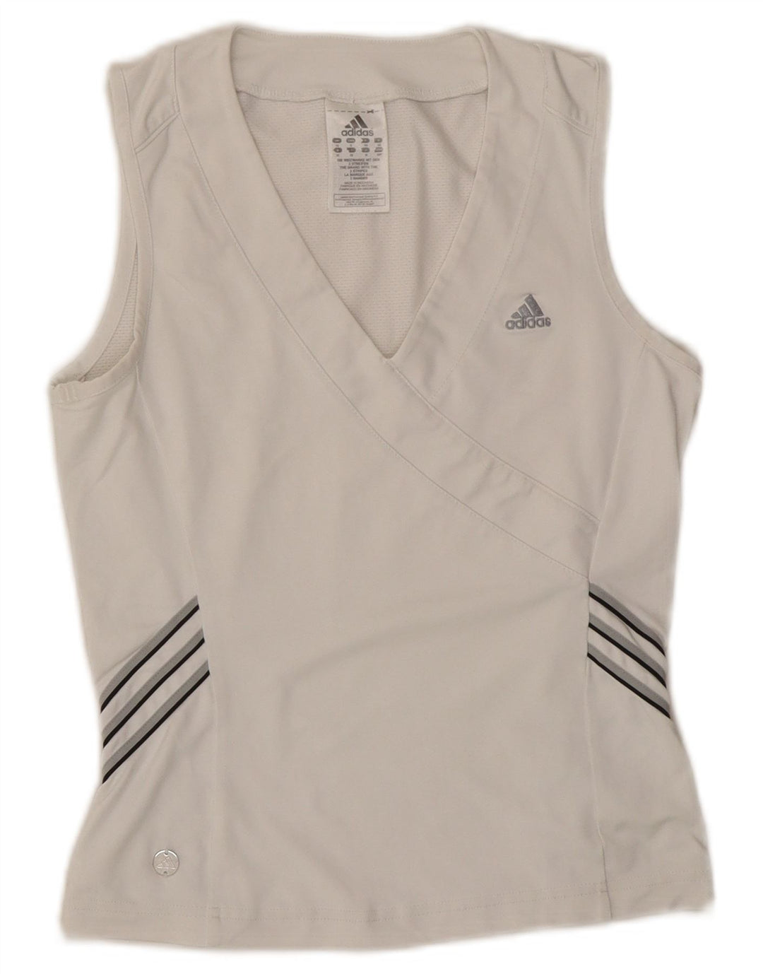 Damska kamizelka ADIDAS Top UK 10, mała, biała, poliester