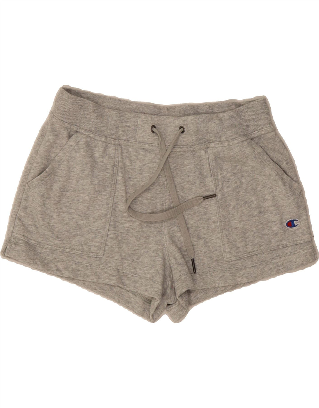 CHAMPION Womens Sport Shorts UK 14 Medium  Grey Flecked Cotton Vintage Champion and Second-Hand Champion from Messina Hembry 
