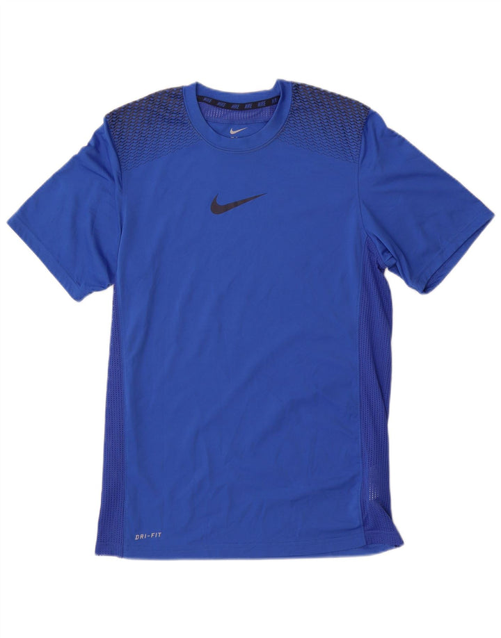 Męski T-shirt Nike Dri Fit z grafiką, średni niebieski poliester