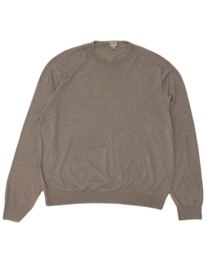 Męski sweter Paul Smith z okrągłym dekoltem, 2XL, szara bawełna