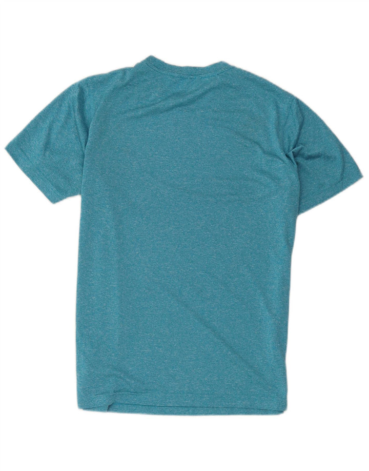T-shirt męski New Balance, mały, niebieski, poliestrowy