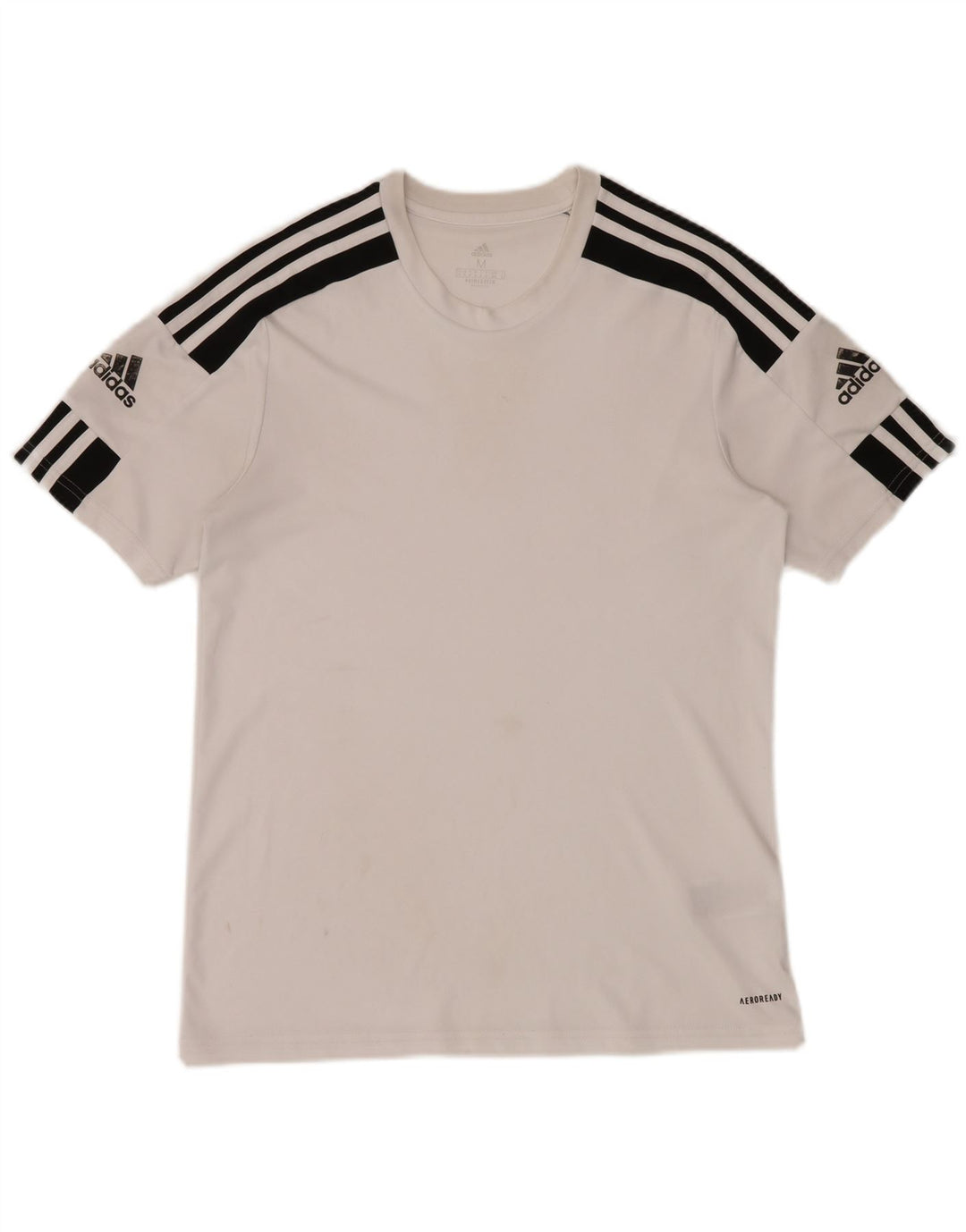 Męska koszulka Adidas Aeroready Top, średni biały poliester z blokami kolorów
