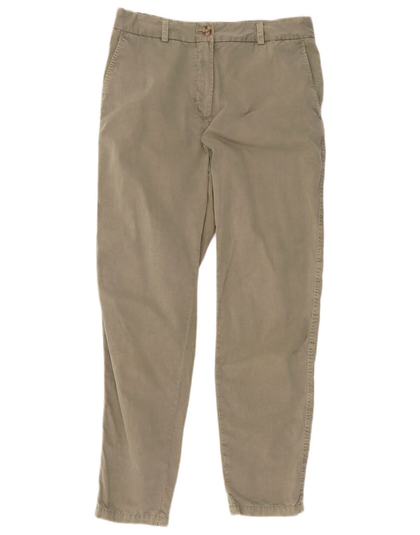 Marks & Spencer Damskie spodnie chino slim UK 10 Small W30 L27 Khaki Cotton
