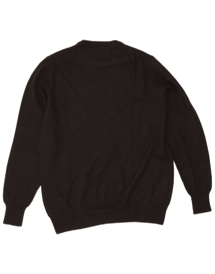 Sweter damski Fred Perry z okrągłym dekoltem UK 14, średnia czarna wełna