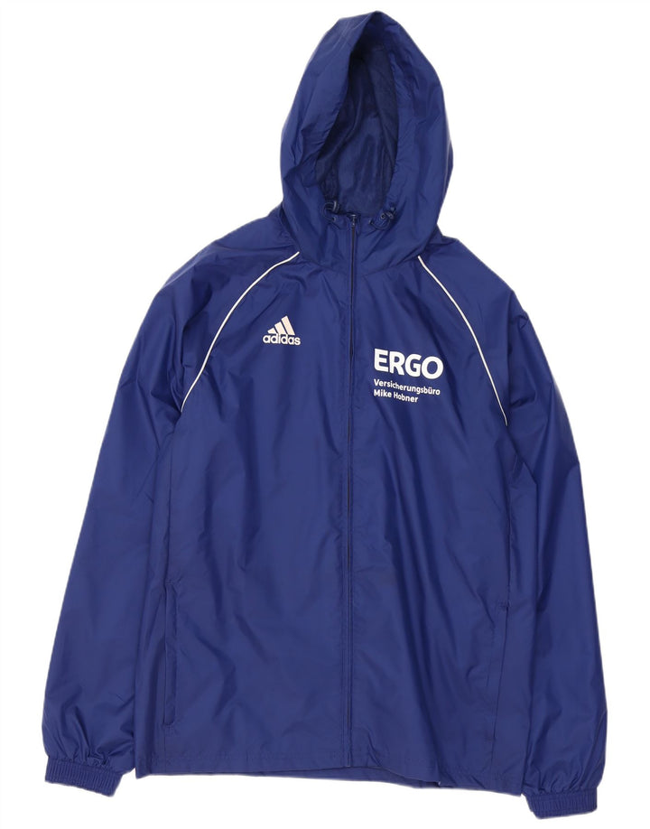 Męska kurtka przeciwdeszczowa Adidas z grafiką, UK 38, średni granatowy poliester