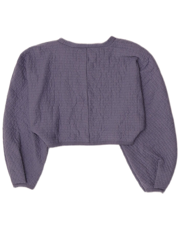 Damska bluzka Zara Crop Top UK 14, duża fioletowa