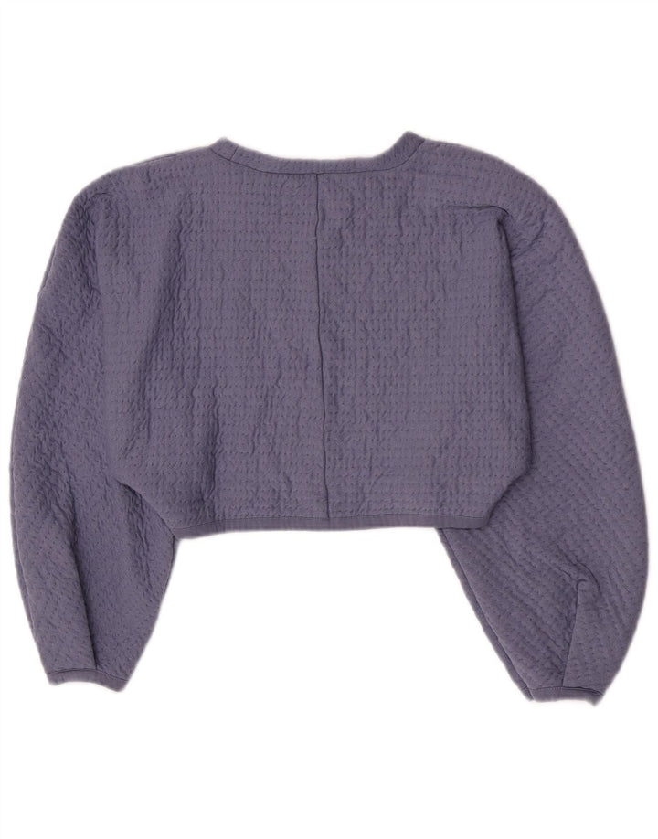 Damska bluzka Zara Crop Top UK 14, duża fioletowa