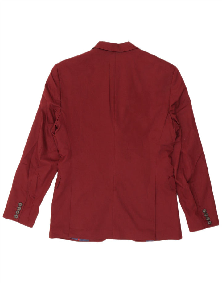 Męska marynarka Zara zapinana na 2 guziki EU 46 Small Burgundowa wiskoza