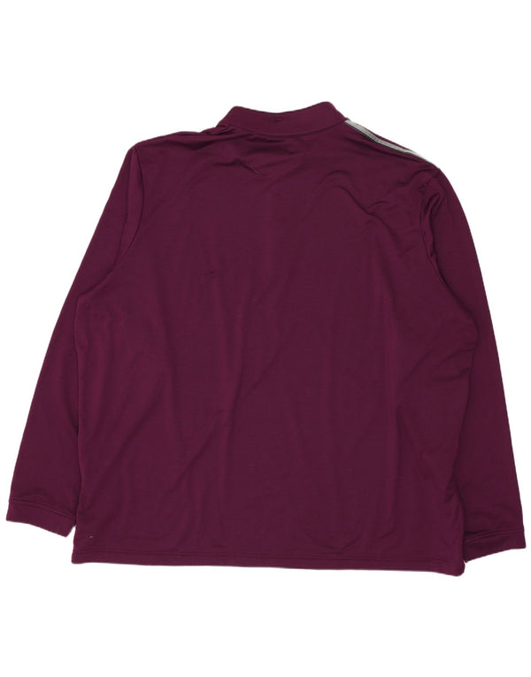 Adidas Męski dres z zamkiem błyskawicznym Top 2XL Fioletowy poliester