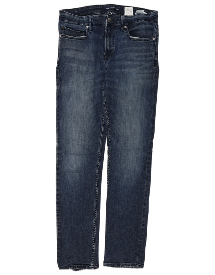 CALVIN KLEIN Męskie jeansy Etroite Slim W31 L32 Niebieskie, bawełniane