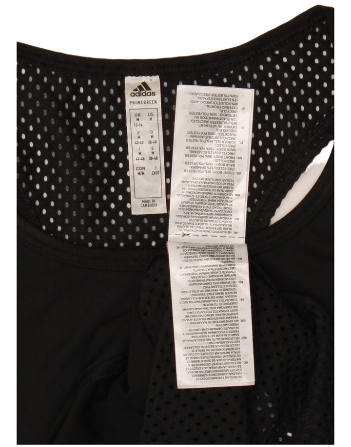 Damska kamizelka z grafiką ADIDAS, UK 12/14, średni czarny poliester