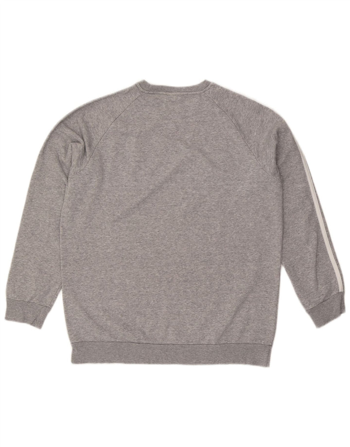 Damska bluza oversize ADIDAS UK 8/10, mała, szara, nakrapiana