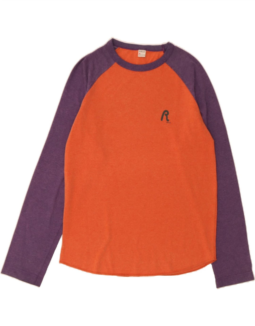 REPLAY Mens Top Long Sleeve Large Orange Colourblock Vintage Replay and Second-Hand Replay from Messina Hembry 