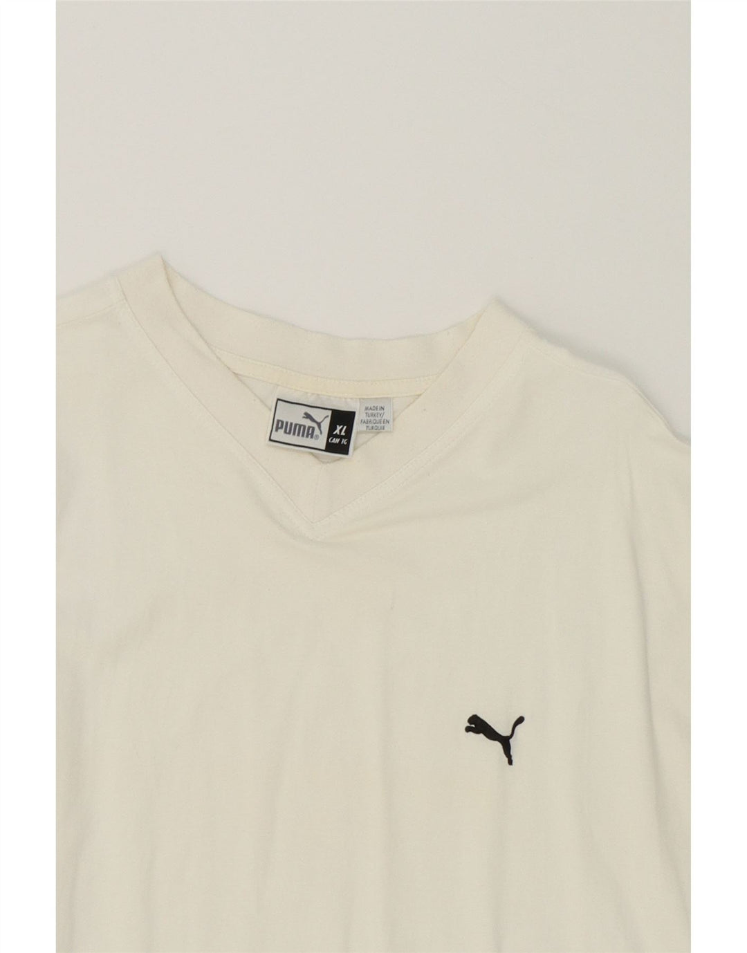 PUMA Mens T-Shirt Top XL White Cotton Vintage Puma and Second-Hand Puma from Messina Hembry 
