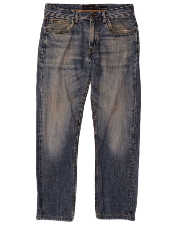Męskie proste dżinsy Massimo Dutti EU 40 Medium W31 L28 Niebieskie