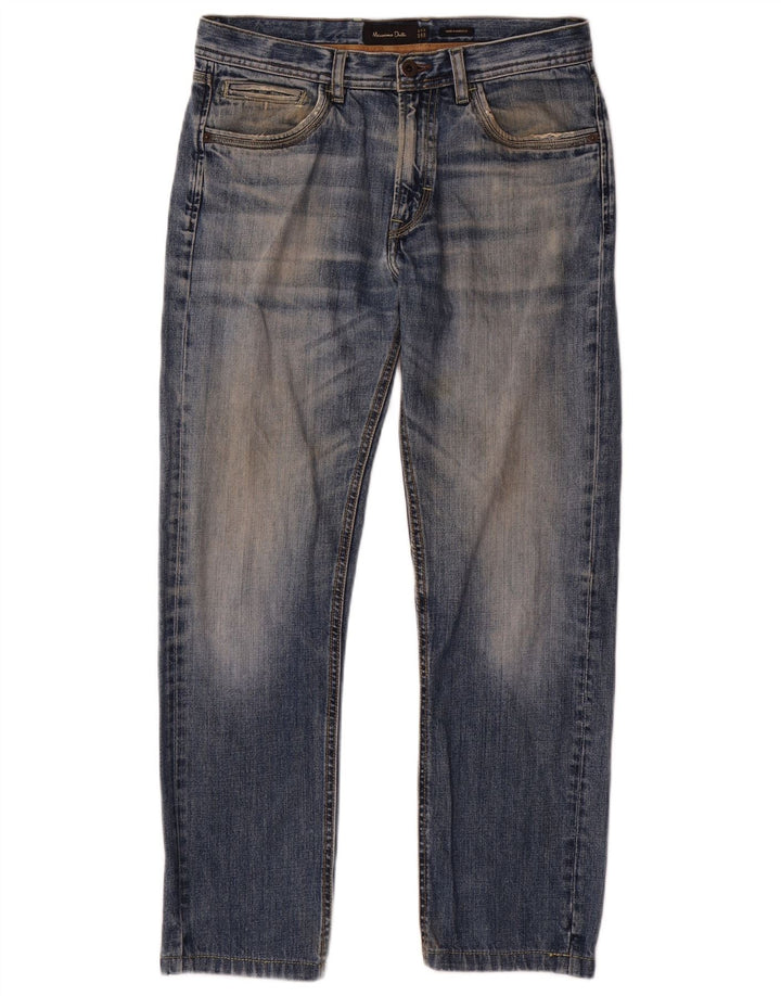 Męskie proste dżinsy Massimo Dutti EU 40 Medium W31 L28 Niebieskie