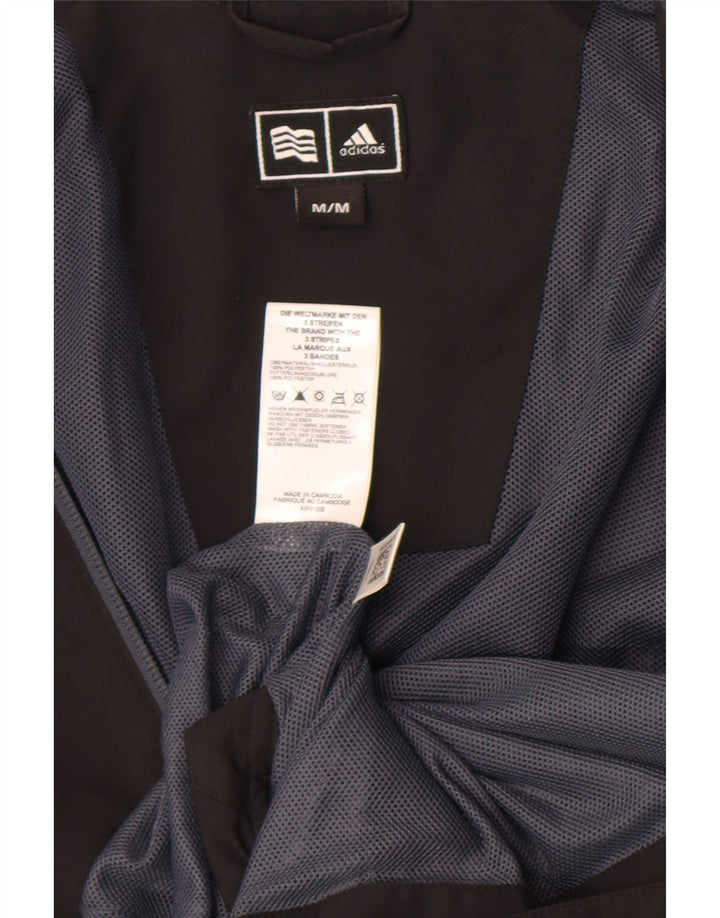 Adidas Męska kurtka dresowa Clima Proof, średnia czarna, z blokami kolorów