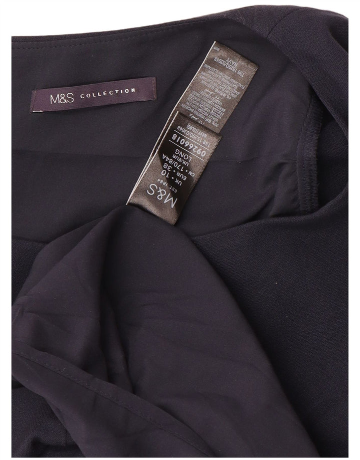 Marks & Spencer Damska obcisła sukienka UK 10, mała, granatowa, poliester