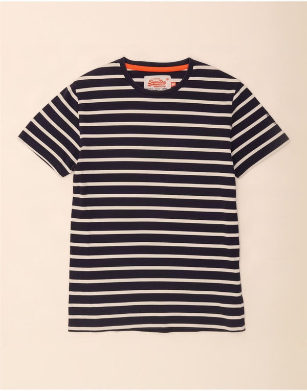 T-shirt męski Superdry, bawełniany, średni, granatowy w paski