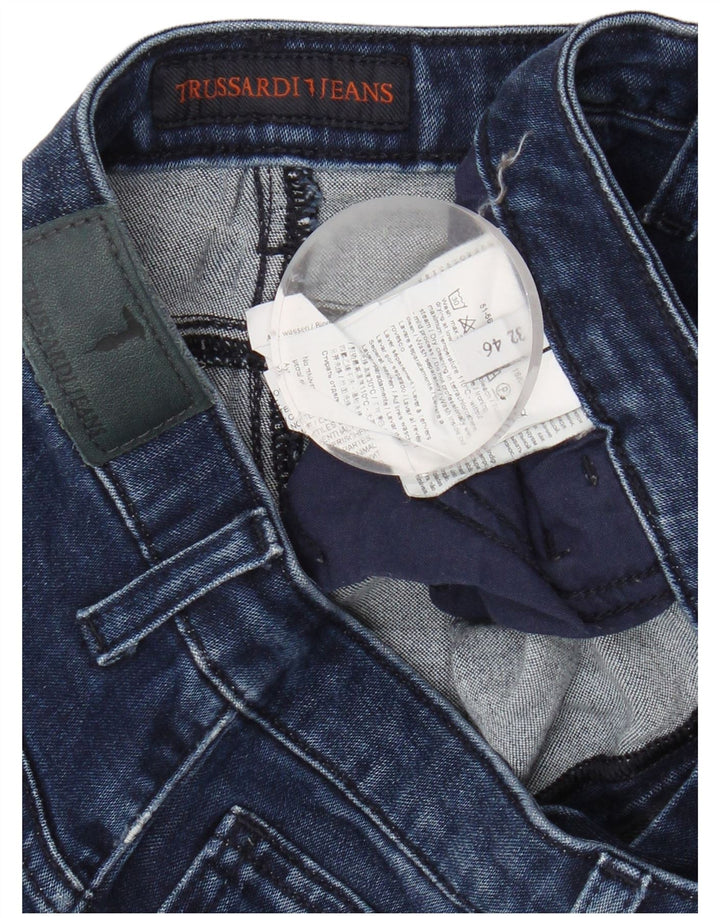 TRUSSARDI Womens Slim Jeans IT 46 Large W32 L26 Blue Cotton